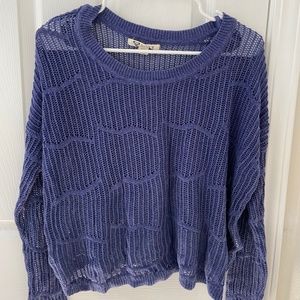 Blue Open Knit Roxy Sweater